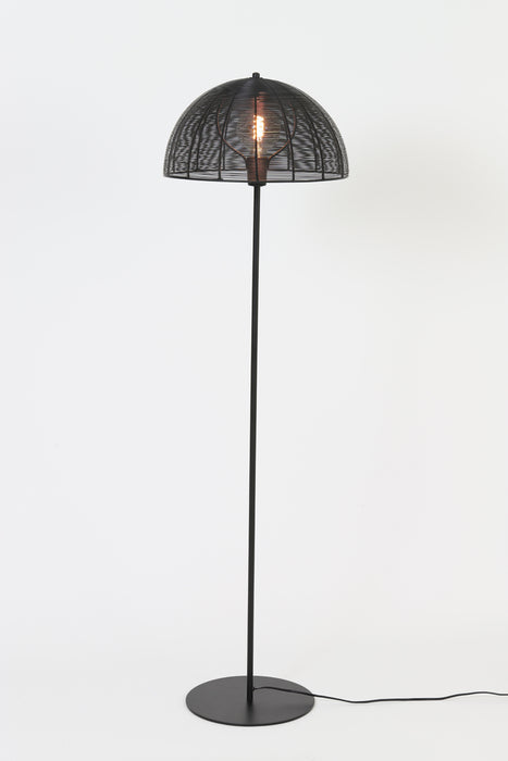 Milano Black Metal Floor lamp with Mesh Shade