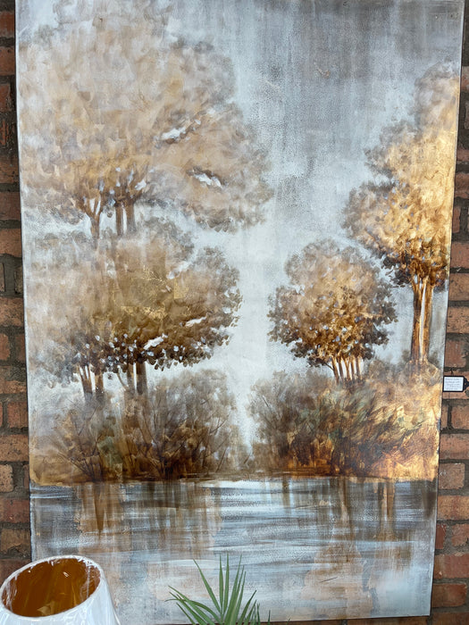 Autumn Lake Landscape with Acrylic and Oils - Decor Interiors -  House & Home