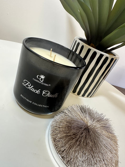 Scented Candle, Black Oudh Pom Pom Candle - Small