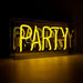 'PARTY' IN YELLOW ACRYLIC BOX NEON LIGHT - Decor Interiors -  House & Home