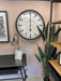 Large Black Round Industrial/Aged Wall Clock - 80cms - Decor Interiors -  House & Home