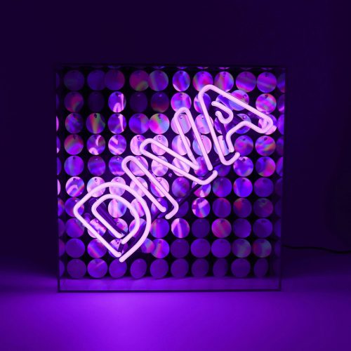 'DIVA' IN BLUE ACRYLIC BOX NEON LIGHT WITH SEQUINS - Decor Interiors -  House & Home