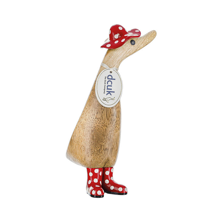DCUK - Spotty Hat & Welly's Duckling – Red
