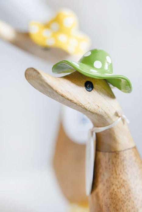 DCUK- Spotty Hat & Welly's Duckling – Green