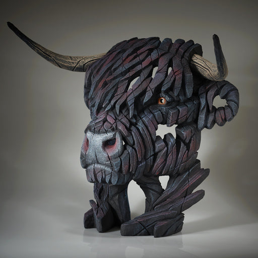 Highland Cow Bust Sculpture - Black