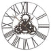 Aged Bronze Metal Skeleton Clock with Cogs - 90cms - Decor Interiors -  House & Home