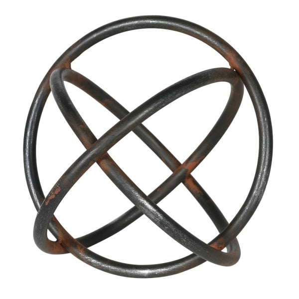 Sphère décorative en métal percé argent Ø20cm-65468