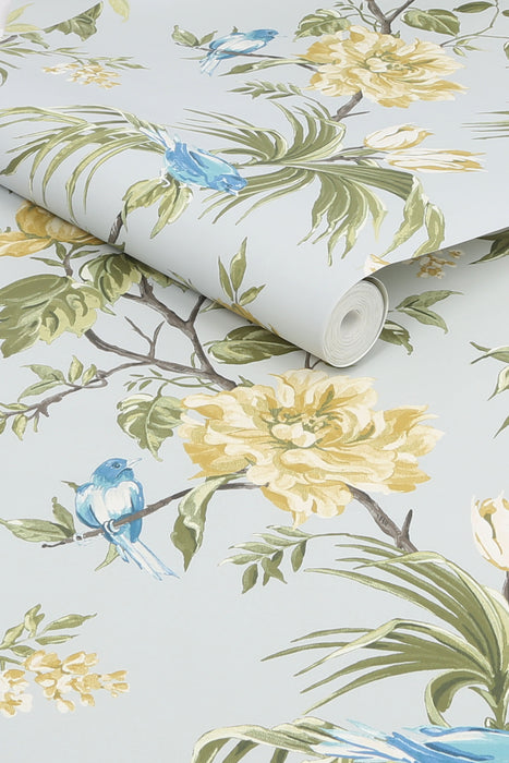 Next Wallpaper -  Birds & Blooms Grey