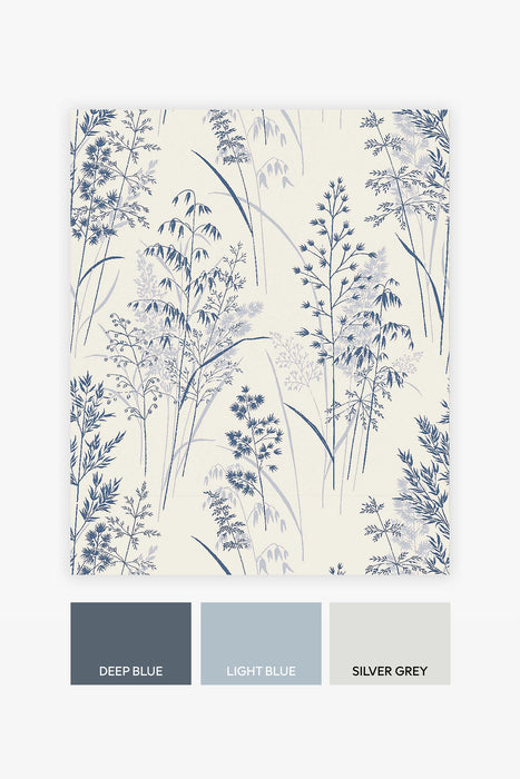 Next Wallpaper -  Leaf Sprigs Blue