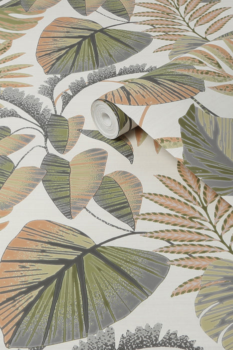 Next Wallpaper -  Jungle Leaves Orange