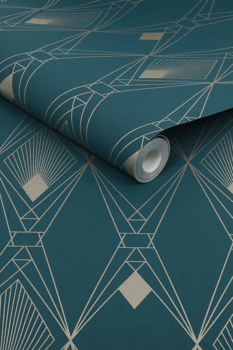 Next Wallpaper -  Deco Geometric Teal