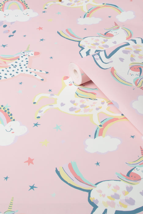 Party Unicorn Pink Wallpaper - Next