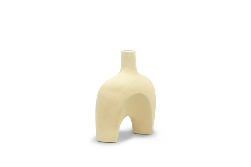 Cream Ceramic Stem / Bud  Vase