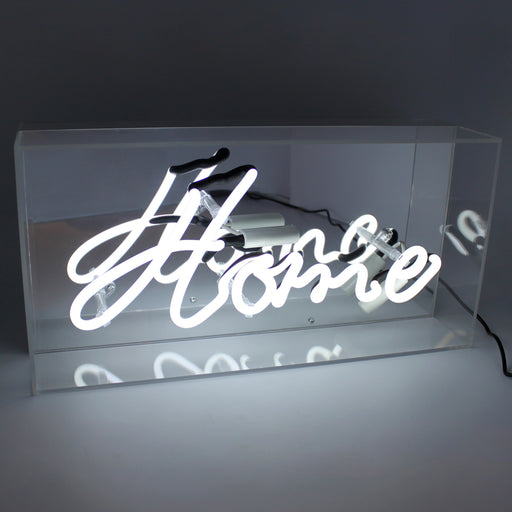 'HOME' ACRYLIC BOX NEON LIGHT - Decor Interiors -  House & Home