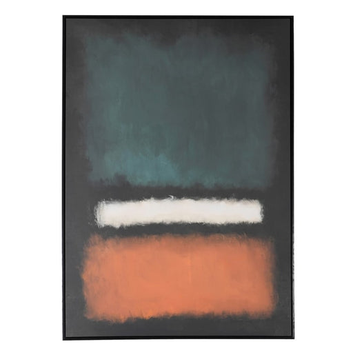 Orange to Green Framed Abstract Canvas Wall Art - Decor Interiors -  House & Home