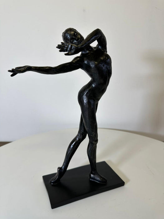 Coulter Woman Dancing Sculpture, Aged Black