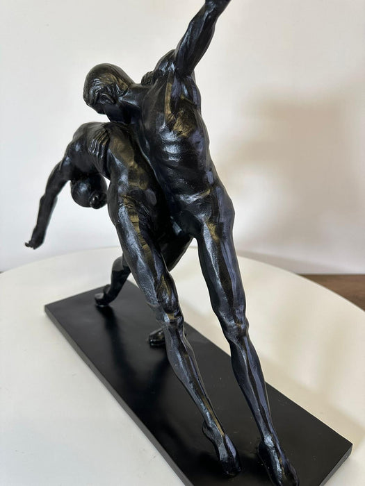 Coulter Dancing Couple Sculpture, Aged Black