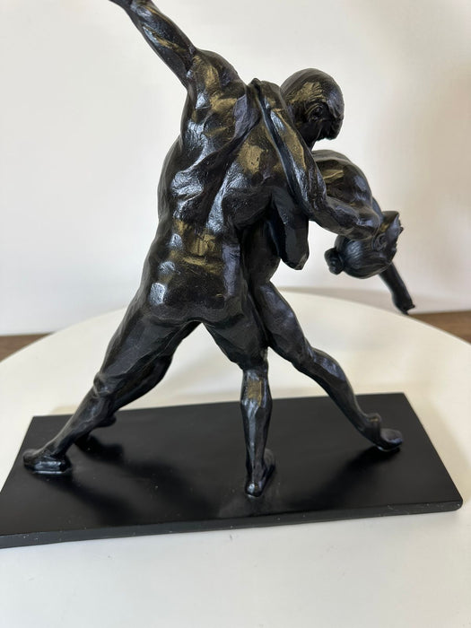 Coulter Dancing Couple Sculpture, Aged Black
