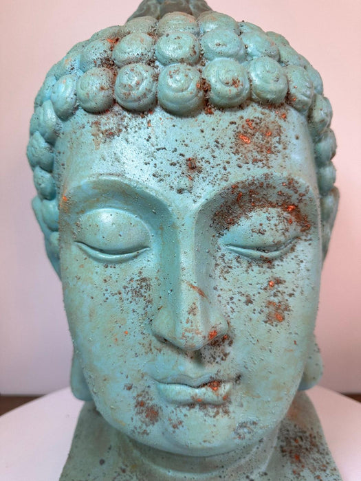 Outdoor Distressed Buddha Head - 50 x 25 cm