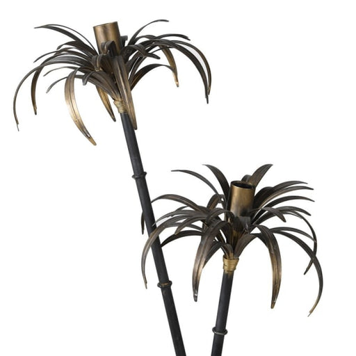Black & Antique Gold Tropicana Palm Floor Lamp - Decor Interiors -  House & Home