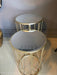 Side Tables, Champagne Gold, Metal Frame, Round Glass Top 
