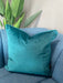 Bellini Velour Cushion, Teal - Decor Interiors -  House & Home