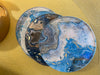 Set of 4 Blue Marble Effect Coasters - 10cm - Decor Interiors -  House & Home
