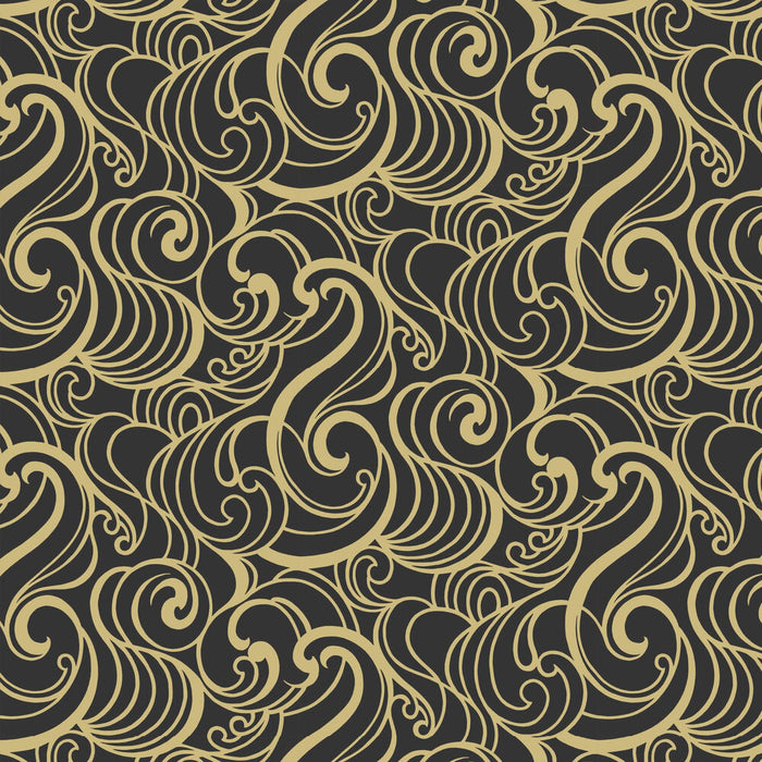 Graham & Brown Hula Swirl Noir Wallpaper