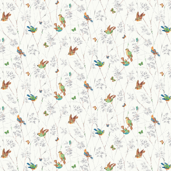 Laura Ashley Aviary Wallpaper - Natural