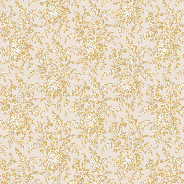Laura Ashley Picardie Wallpaper - Pale Gold