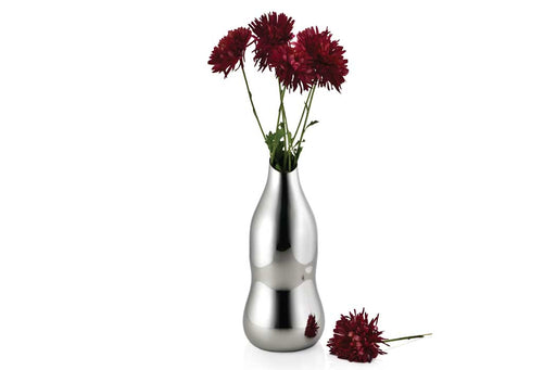 Opo Flower Bud Vase, Metal Silver, Chrome, Large
