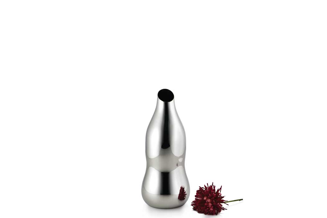 Opo Silver Flower Vase (Large) - Decor Interiors -  House & Home