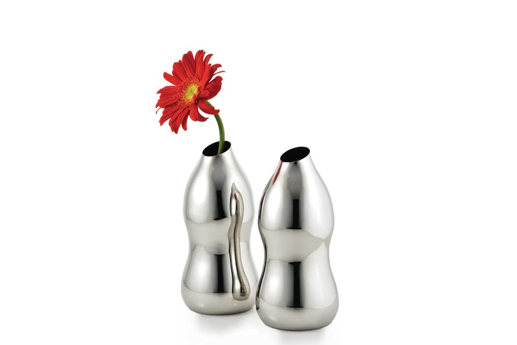 Opo Silver Flower Vase (Medium) - Decor Interiors -  House & Home